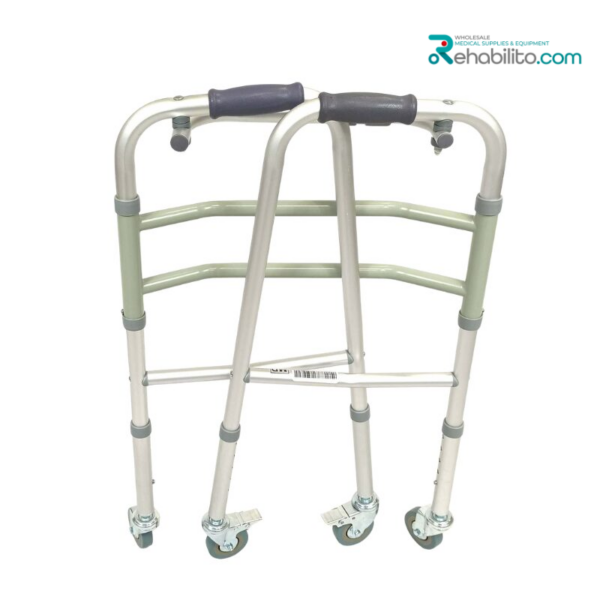 Fixed walker with 4 wheels Carter Vitea Care