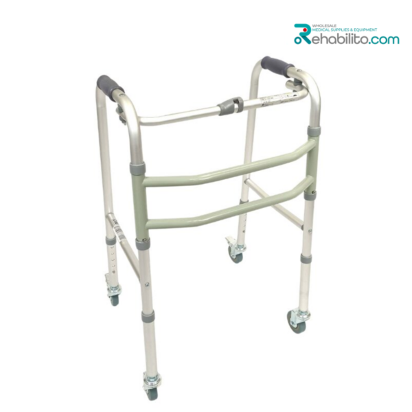 Fixed walker with 4 wheels Carter Vitea Care
