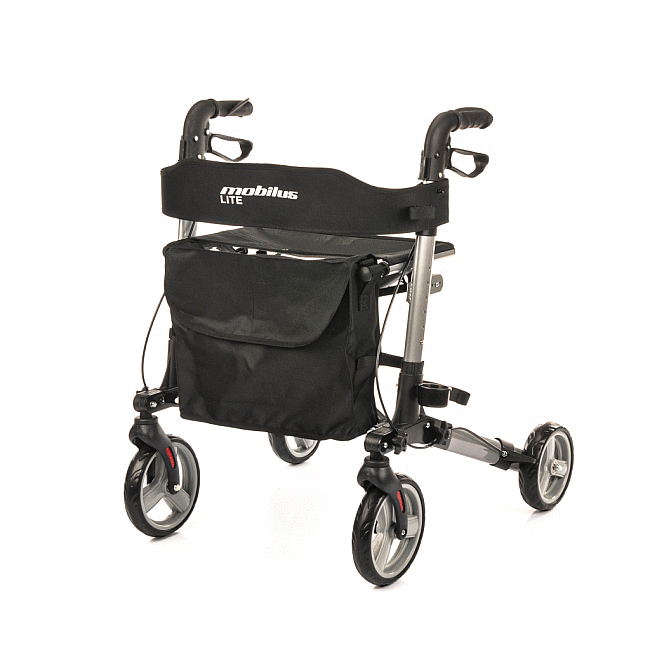 4-wheel aluminum rollator Mobilus Lite Vitea Care