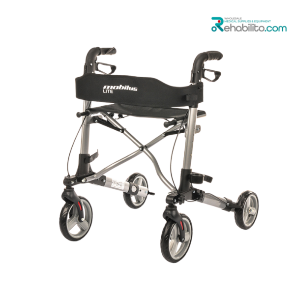 4-wheel aluminum rollator Mobilus Lite Vitea Care
