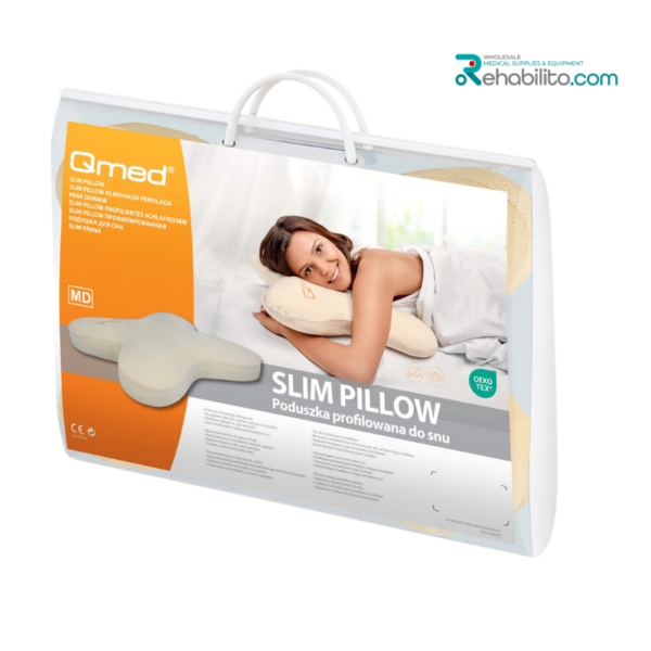 Orthopedic pillow for sleeping on the stomach - Slim Pillow Qmed