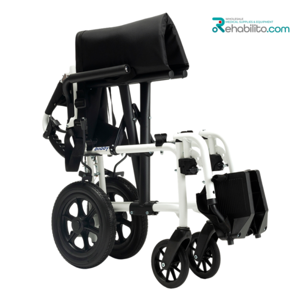 Folding aluminium transport wheelchair Bobby Evo Vermeiren