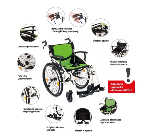Aluminium wheelchair Galactic AR-303 ARmedical