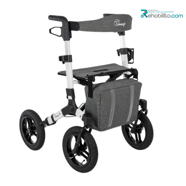 Aluminum four-wheel rollator with pneumatic wheels Ranger Timago