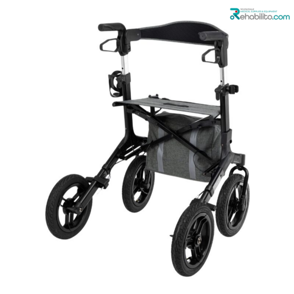 Aluminum four-wheel rollator with pneumatic wheels Ranger Timago
