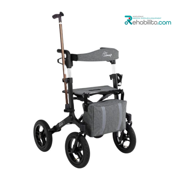 Aluminum four-wheel rollator with pneumatic wheels Ranger Timago