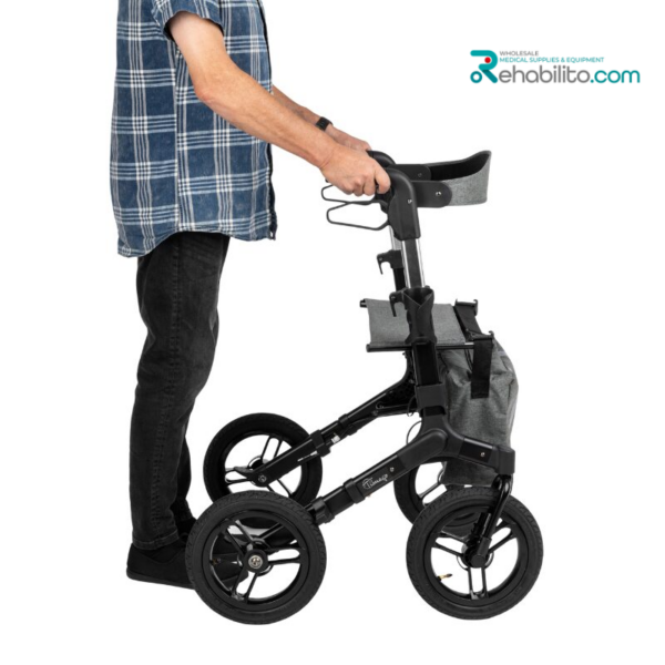 Aluminum four-wheel rollator with pneumatic wheels Ranger Timago