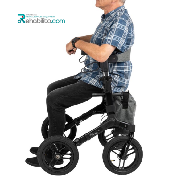 Aluminum four-wheel rollator with pneumatic wheels Ranger Timago
