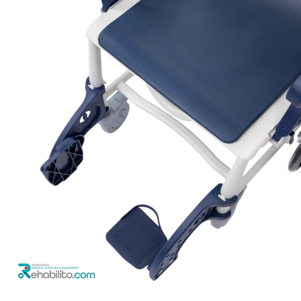 3-in-1 shower, commode & transport wheelchair with small wheels SANI-TIM Timago
