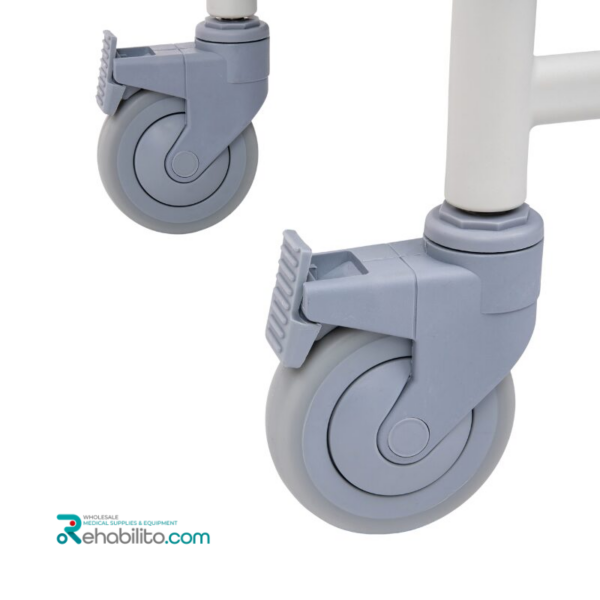 3-in-1 shower, commode & transport wheelchair with small wheels SANI-TIM Timago
