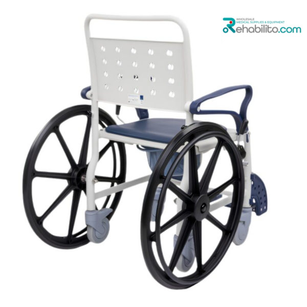 3-in-1 shower, commode & transport wheelchair with big wheels SANI-TIM Timago