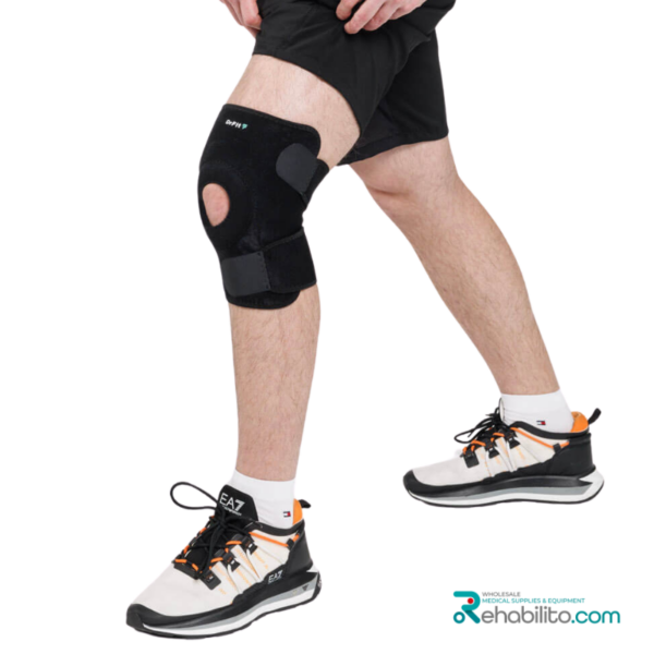 Neoprene knee brace with patellar opening and adjustable straps DrFit 6728