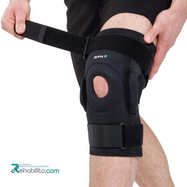 Neoprene hinged knee brace with patellar opening DrFit 6732