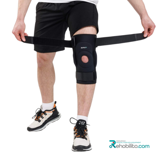 Neoprene hinged knee brace with patellar opening DrFit 6732