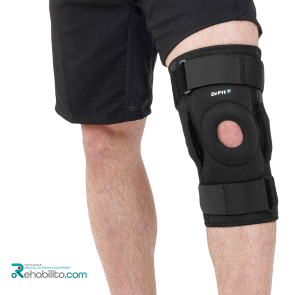 Neoprene hinged knee brace with patellar opening DrFit 6732