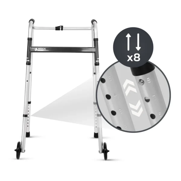 3-in-1 aluminium walking frame Step Light MS810 MSupport