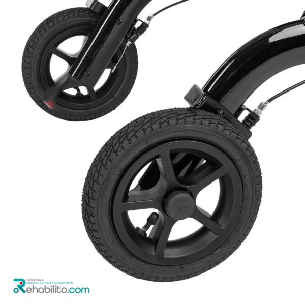 4-wheeled aluminium rollator with pneumatic tyres Johnnie Timago