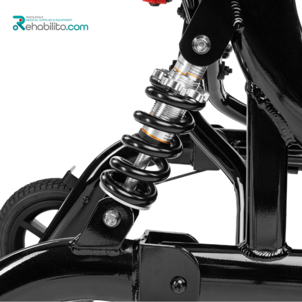 4-wheeled aluminium rollator with pneumatic tyres Johnnie Timago