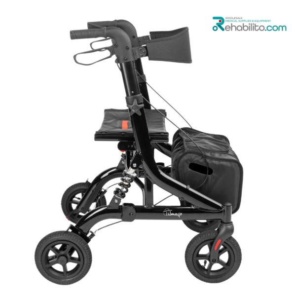 4-wheeled aluminium rollator with pneumatic tyres Johnnie Timago