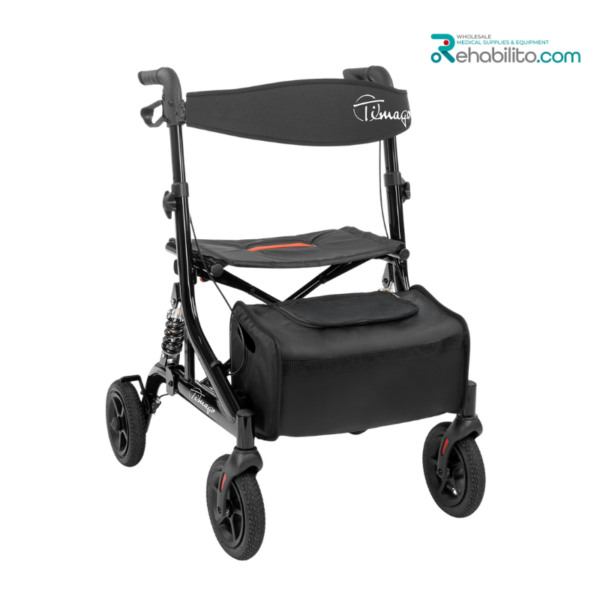 4-wheeled aluminium rollator with pneumatic tyres Johnnie Timago
