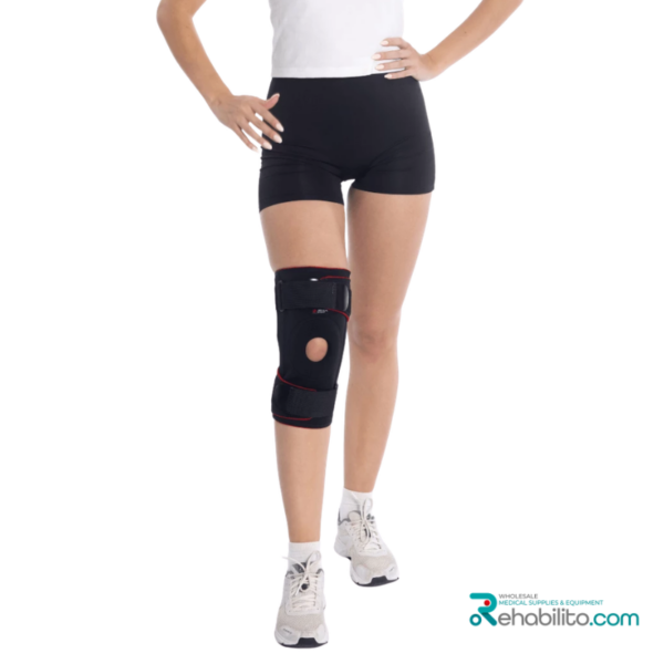 Spring-loaded knee brace MSR 101 Msupport Red