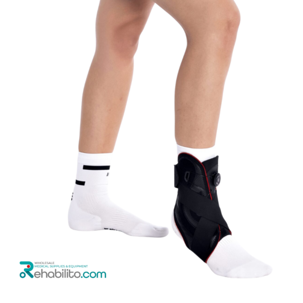 Ankle brace with quick-fastening system MSupport Red
